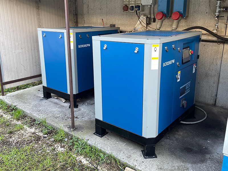 Installazione compressori per industria cartaria - SCR Compressor